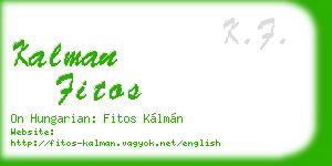 kalman fitos business card